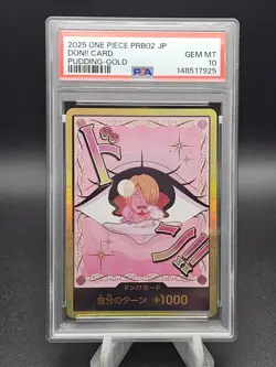 2025 One Piece Japanese PRB02 Charlotte Pudding Gold DON!! PSA 10 - Image 1
