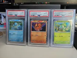 G2U 151 Poster CollectionBox Promo 3 Card Set Bulba Char Squir PSA 10 3x swirl S - Image 1