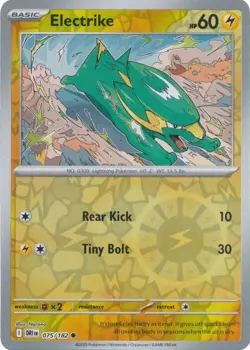 Electrike 075/182 Reverse Holo SV10: Destined Rivals Pokemon Card NM - Image 1