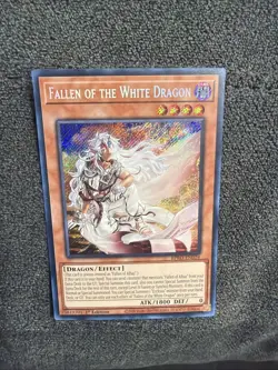 FALLEN OF THE WHITE DRAGON YuGiOh BPRO-EN024 Secret Rare 1st Edition Near Mint - Image 5