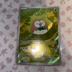 Pokemon TCG - Rowlet 090/088 - Perfect Order - Illustration Rare Card - Image 1