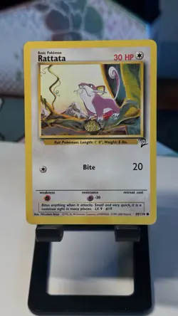 Pokemon TCG Rattata Base Set 2 89/130 Unlimited Common Card WOTC - Image 1