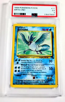 Pokemon Card Articuno Freeze Dry Fossil 17/62 PSA 5 70 HP 1999 - Image 2