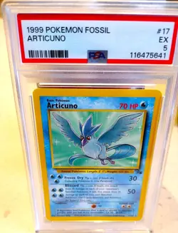 Pokemon Card Articuno Freeze Dry Fossil 17/62 PSA 5 70 HP 1999 - Image 5