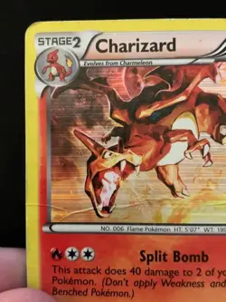 Charizard 19/113 Legendary Treasures Holo Pokemon Card – Damaged - Image 2