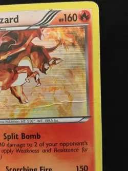 Charizard 19/113 Legendary Treasures Holo Pokemon Card – Damaged - Image 3