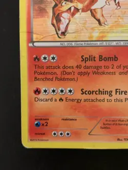 Charizard 19/113 Legendary Treasures Holo Pokemon Card – Damaged - Image 4
