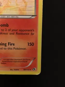 Charizard 19/113 Legendary Treasures Holo Pokemon Card – Damaged - Image 5