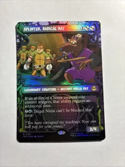 Splinter, Radical Rat (Showcase) Teenage Mutant Ninja Turtles Foil + Bonus Card! - Image 1