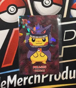 Full Art Team Rocket Pokemon Card Database Pikachu Wearing Gengar Poncho - Image 1