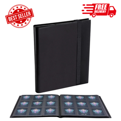 360 Card Pocket Binder with Elastic 9 Pocket Trading Cards Album Folder, Black - Image 1