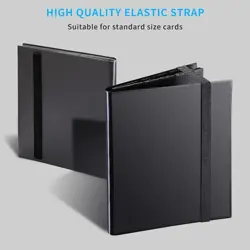 360 Card Pocket Binder with Elastic 9 Pocket Trading Cards Album Folder, Black - Image 4