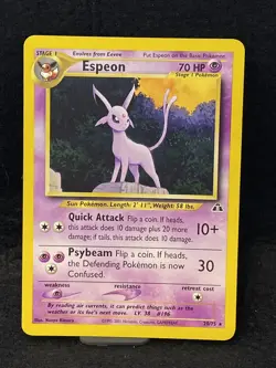 Neo Discovery Espeon 20/75 non holo NM/LP Pokemon Card - Image 1