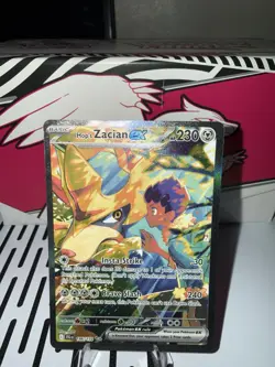Pokemon TCG Hop's Zacian EX Card 186/159 Journey Together Near Mint - Image 1