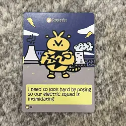Pokiebubies 1st Edition Buzzie Electabuzz 59 Derpy Pokemon Fan Art Card Set 1 V1 - Image 1
