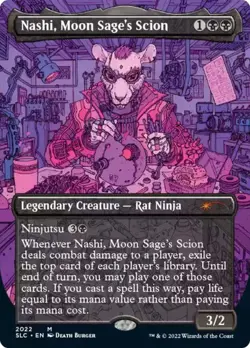 Nashi, Moon Sage's Scion BORDERLESS - 2022 - Secret Lair 30th Anniversary MTG - Image 1