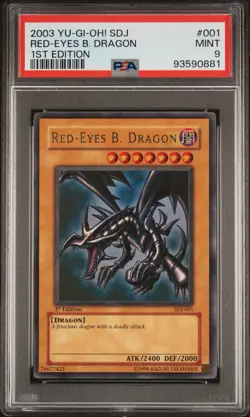 Yu-Gi-Oh! Red-Eyes B. Dragon 1st Edition SDJ-001 Ultra Rare PSA 9 - Image 1