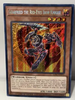 Gearfried the Red-Eyes Iron Knight LDS1-EN011 Secret Rare Limited Ed. Yugioh NM - Image 1
