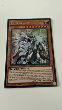Yu-Gi-Oh! Black Luster Soldier - Sacred Soldier BOSH-EN097 Ultra Rare Mint 1st - Image 1