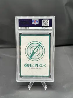 Bandai One Piece CCG The Azure Sea's Seven Don!! Dracule Mihawk Gold Foil PSA 10 - Image 2