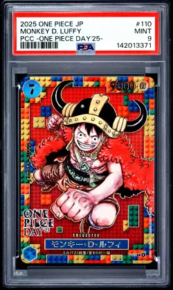 Monkey D. Luffy PSA9 2025 One Piece Japanese One Piece Day'25 - Image 1