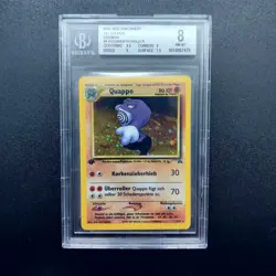 Pokemon TCG Karte Neo Entdeckung Quappo 1st 1. Edition 9/75 German Deutsch BGS 8 - Image 1