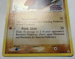 Nosepass 25/110 Holon Phantoms Pokemon Card Holo Foil Rare Stamped LP+ - Image 2