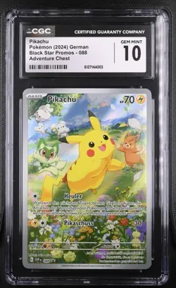 Pikachu PSA CGC 10 SVP 088 SV Black Star Promo Pokemon Karte German - Image 1