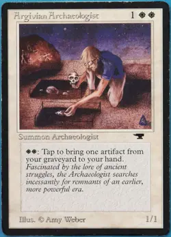 Argivian Archaeologist Antiquities VHP/DAMAGED (Reserved List MTG Card) (518561) - Image 1