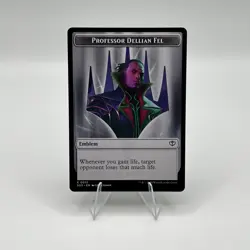 Emblem - Professor Dellian Fel Pest Double-Sided Token Secrets of Strixhaven - Image 1