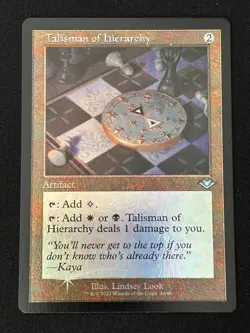 1x MTG Talisman of Hierarchy (Retro Frame) (Foil Etched) - Modern Horizons (MH1) - Image 1