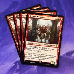 4x Krenko Mob Boss 0204 Foundations MTG Magic COMMANDER Card Goblin PLAYSET - Image 1