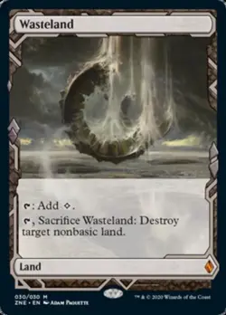 MTG English Wasteland NM Foil Zendikar Rising Expeditions - Image 1