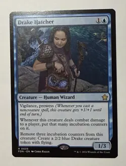 x1 Drake Hatcher FDN Foundations MTG 35 RARE M/NM 1x - Image 1