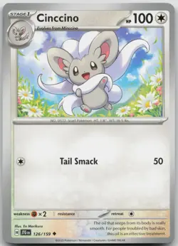Cinccino 126/159 Uncommon Journey Together Pokemon Near Mint - Image 1