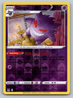 Pokemon TCG Lost Origin Gengar Reverse Holo Rare 066/196 - Image 1