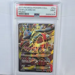 Pokemon Mega Lucario EX Full Art Promo Holo Alternate Art PSA 9 055A/111 - Image 1