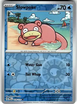 Slowpoke 018/131 Common Prismatic Evolutions Pokemon Reverse Holo Near Mint - Image 1