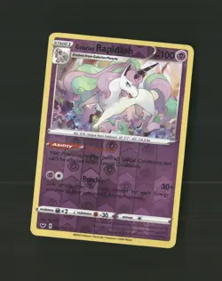 Galarian Rapidash 082/202 Rare Sword & Shield Pokemon Reverse Holo Near Mint D-8 - Image 1