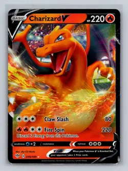 Charizard V 019/189 Holo V Rare Darkness Ablaze Pokemon Near Mint - Image 1