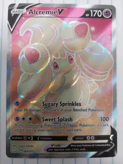 ALCREMIE V 064/072 ULTRA RARE SHINING FATES POKEMON HOLO NM - Image 2