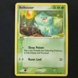 Bulbasaur 54/112 EX Fire Red Leaf Green Reverse Holo 2004 Nintendo Pokemon Card - Image 3
