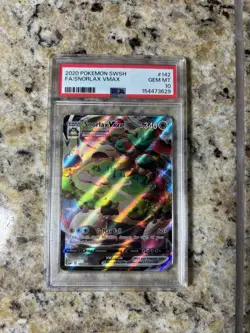 2020 Pokemon Snorlax VMAX Full Art 142/202 PSA 10 (Sword & Shield) - Image 1