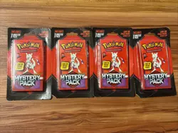 Pokemon Mystery Booster Pack Walmart Vintage Chase Pack Mewtwo Lot of 4 - Image 1