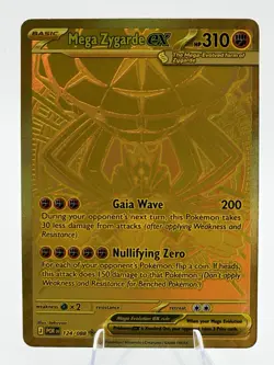 Pokemon Mega Zygarde EX Gold Secret Rare 124/088 Full Art English - Image 1