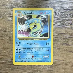 Pokemon TCG Gyarados 006/102 Base Set Holo Rare 100 HP Stage 1 English 1999 - Image 1