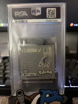 VINTAGE 1998 POKEMON Sticker Series 1 Nidoran- PSA 9 - Image 2