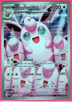 Wigglytuff 105/094 Phantasmal Flames Ultra Rare NM Pokemon TCG - Image 1
