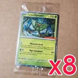 SET OF 8 CARDS • POKEMON GAMESTOP STAMPED PROMO TEAL MASK OGERPON SEALED 024/167 - Image 1