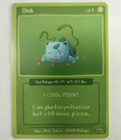 Pokepu Blub (Bulbasaur) 2025 Cool Club Collection Mick Junco Pokemon Fan Art - Image 1